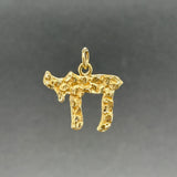 Estate 14K Y Gold Chai Pendant