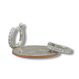 18K W Gold 0.20ctw G/SI1 Diamond Hoop Earrings