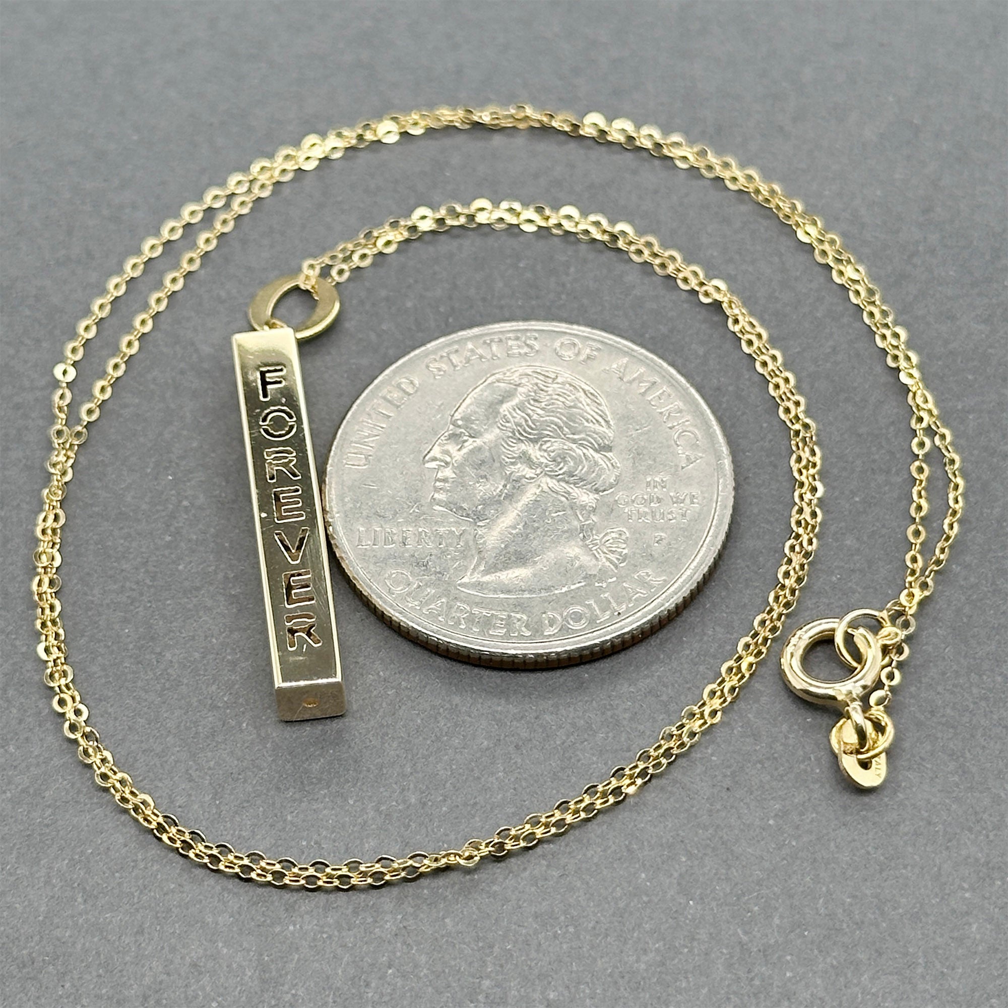 Estate 14K Y Gold Yesterday, Today, Tomorrow, Forever Pendant