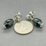 Estate SS 18 Glass Drop Earrings