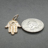 Estate 14K Y Gold Hamsa Star of David Pendant