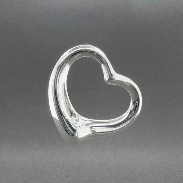Estate Tiffany & Co. SS Peretti 36mm Open Heart Pendant