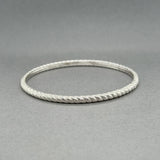 Estate Judith Ripka SS Cable Bangle Bracelet