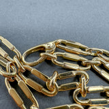 Estate 18K Y Gold 6.0mm 33” Fancy Paperclip Link Chain