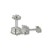 14K W Gold 2.00ctw F/VS1 Lab-Created Princess Cut Diamond Earrings