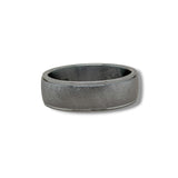 Tantalum 7mm Gray Brush Finish Shiny Edges Ring  10