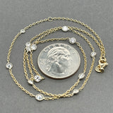 Estate 14K Y Gold 1.74ctw G-I/VS2-SI2 Diamond By The Yard Necklace