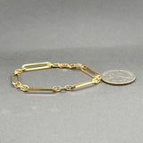Estate 18K Y Gold 5.8mm Figaro Bracelet