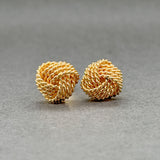 Estate Tiffany & Co. 18K Y Gold 10.0mm Twist Knot Stud Earrings