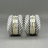 Estate David Yurman SS 14 Cable Earrings