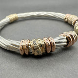 Estate SS 14 0.06ctw Diamond Cuff Bracelet