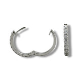 14K W Gold 0.88ctw G/I1 20mm Round Diamond Hoop Earrings