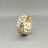 Estate 14K Y Gold 7.3mm Floral Ring