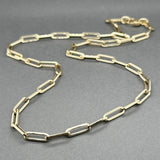 Estate 14K Y Gold Hollow 3.79mm 18” Paperclip Link Chain