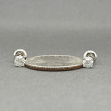 Estate 14K W Gold 0.47ctw Diamond Stud Earrings