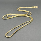 Estate 18K Y Gold 2.27mm 23.75” Serpentine Chain