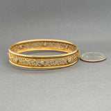 Estate 14K Y Gold 0.83ctw J-K/SI1-2 Diamond Bangle Bracelet