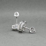 Estate 14K W Gold 2.45ctw Lab-Created Diamond Earrings