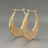 Estate 14K Y Gold Pierced 31mm Hoop Earrings