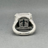 Estate Judith Ripka SS Blue Doublet CZ Ring