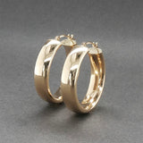 Estate 14K Y Gold 25.32mm Hoop Earrings