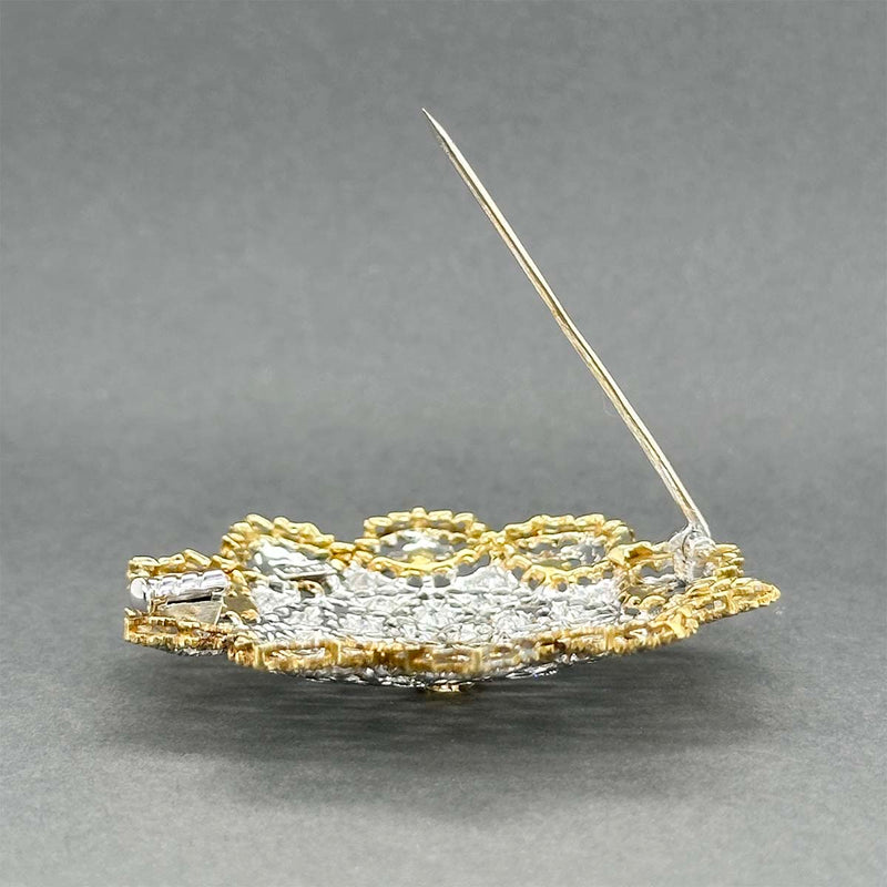Estate 18K TT Gold 2.68ctw Fancy Yellow -F-G/VS2-SI1 Diamond Pin