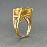 Estate 14K Y Gold 10.60ct Citrine Cocktail Ring