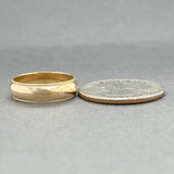 Estate 14K Y Gold 5.1mm Milgrain Edge Ring