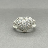 Estate Judith Ripka SS CZ Heart Ring