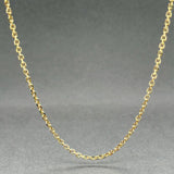 Estate 14K Y Gold 1.7mm 24” Cable Chain