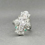 Estate Retro 18K W Gold 0.46ctw Diamond Ring