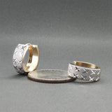 Estate 14K TT Gold 16.60mm Huggie Earrings