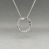 Estate 14K W Gold 0.25ctw F-G/I1 Diamond Circle Pendant