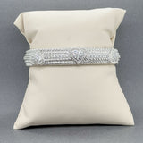 Estate Judith Ripka SS CZ Heart Cuff Bracelet