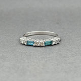 Estate 14K W Gold 0.46 Fancy Blue, Fancy Yellow & I-J/VS2-I2 Diamond Ring