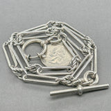 Estate SS 7.7mm Fancy Figaro Watch Fob Chain