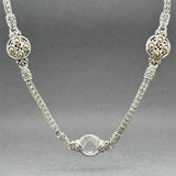 Estate John Hardy SS 18 8.70ctw White Topaz Jaisalmer Station Necklace