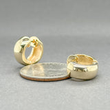 Estate 14K Y Gold 14.8mm Huggie Earrings