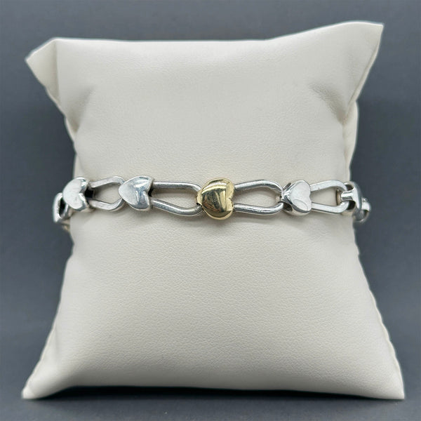 Estate Tiffany & Co. SS 18 Heart Link Bracelet