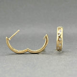 Estate 14K Y Gold 0.04ctw Diamond Huggie Earrings