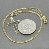 Estate 14K Y Gold 30.54mm Cross Pendant