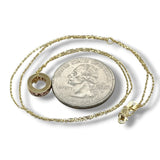 14K Y Gold 0.39ctw Purple Tourmaline Rondell Pendant