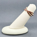 Estate 18K Y Gold Enamel Rolling Ring