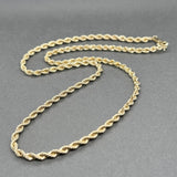 Estate 14K Y Gold 3.03mm 17.5” Rope Chain