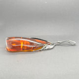 Estate SS XL Amber Pendant