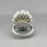 Estate 18K W Gold 4.95ct Sapphire & 2.20ctw Diamond Cocktail Ring
