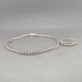 Estate 14K W Gold 1.20ctw I-J/SI2-I1 Diamond Tennis Bracelet