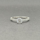 Estate 14K W Gold 1.66ctw H-I/SI1-2 Diamond Eng. Ring