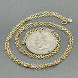 Estate 14K Y Gold 1.7mm 24” Cable Chain