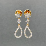 Estate 18K Y Gold 0.30ctw F-G/VS2-SI1 Diamond Drop Earrings